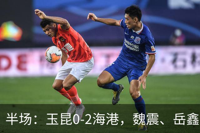 半场：玉昆0-2海港，魏震、岳鑫破门